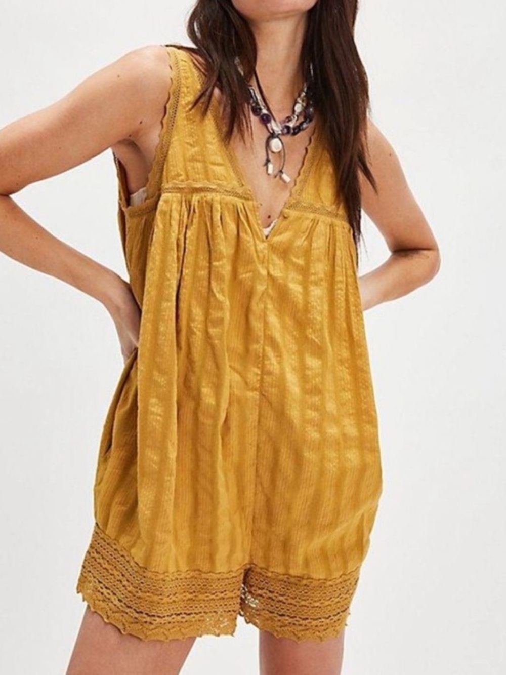 NWOT Free People Easton Romper Size Large